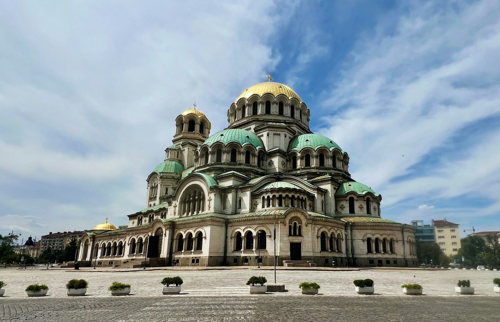 The gold-domed Alexander Nevsky Cathedral in Sofia, Bulgaria