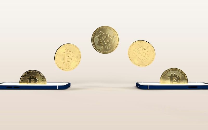 Coins moving from one phone to another