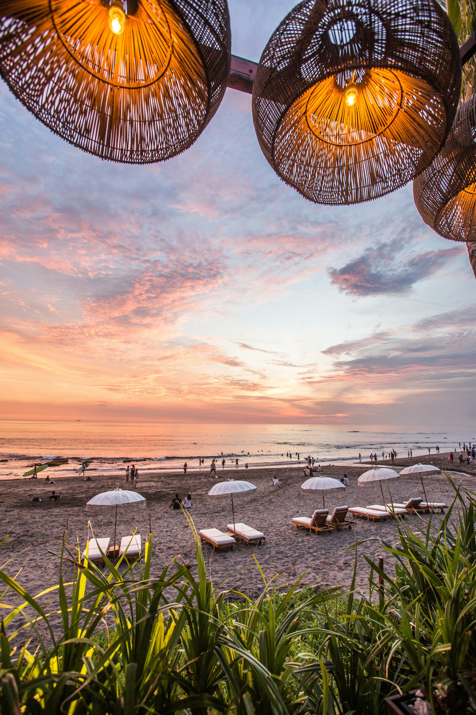 A beach club in Canggu, Bali