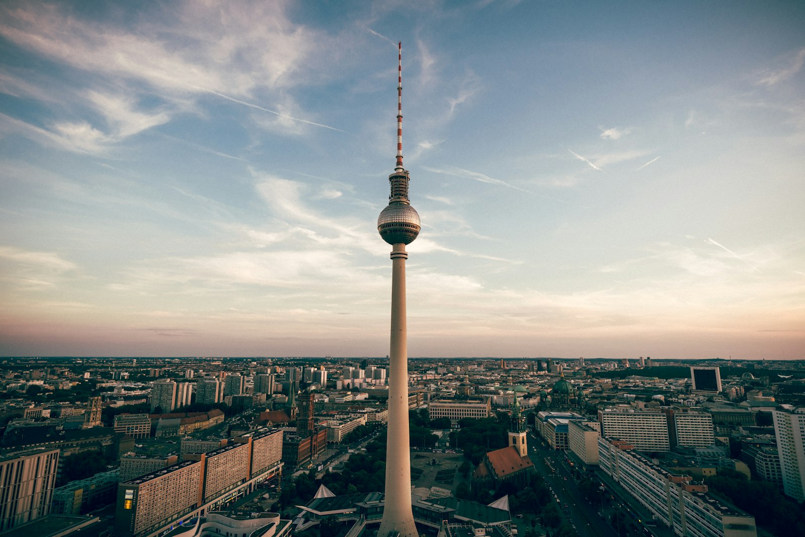 The Fernsehturm TV tower in Berlin