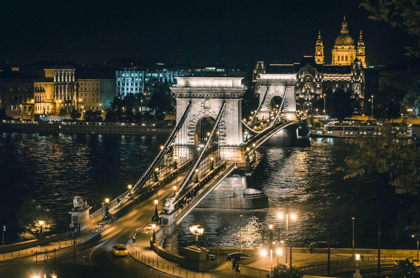 The Chain Bridge over the Danube in Budapest