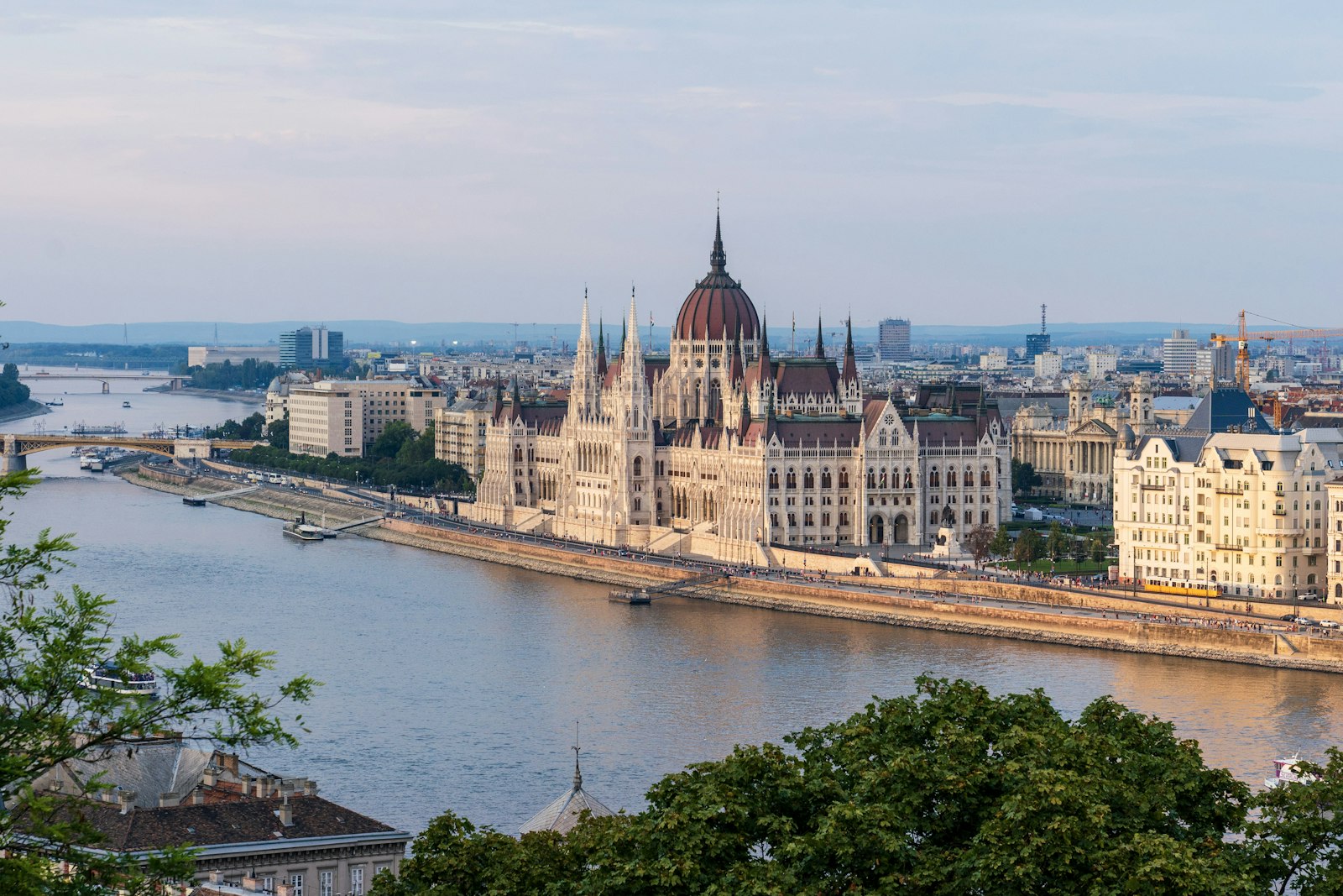 The Hungarian Parliament Building on the Danube in Budapest, Hungary