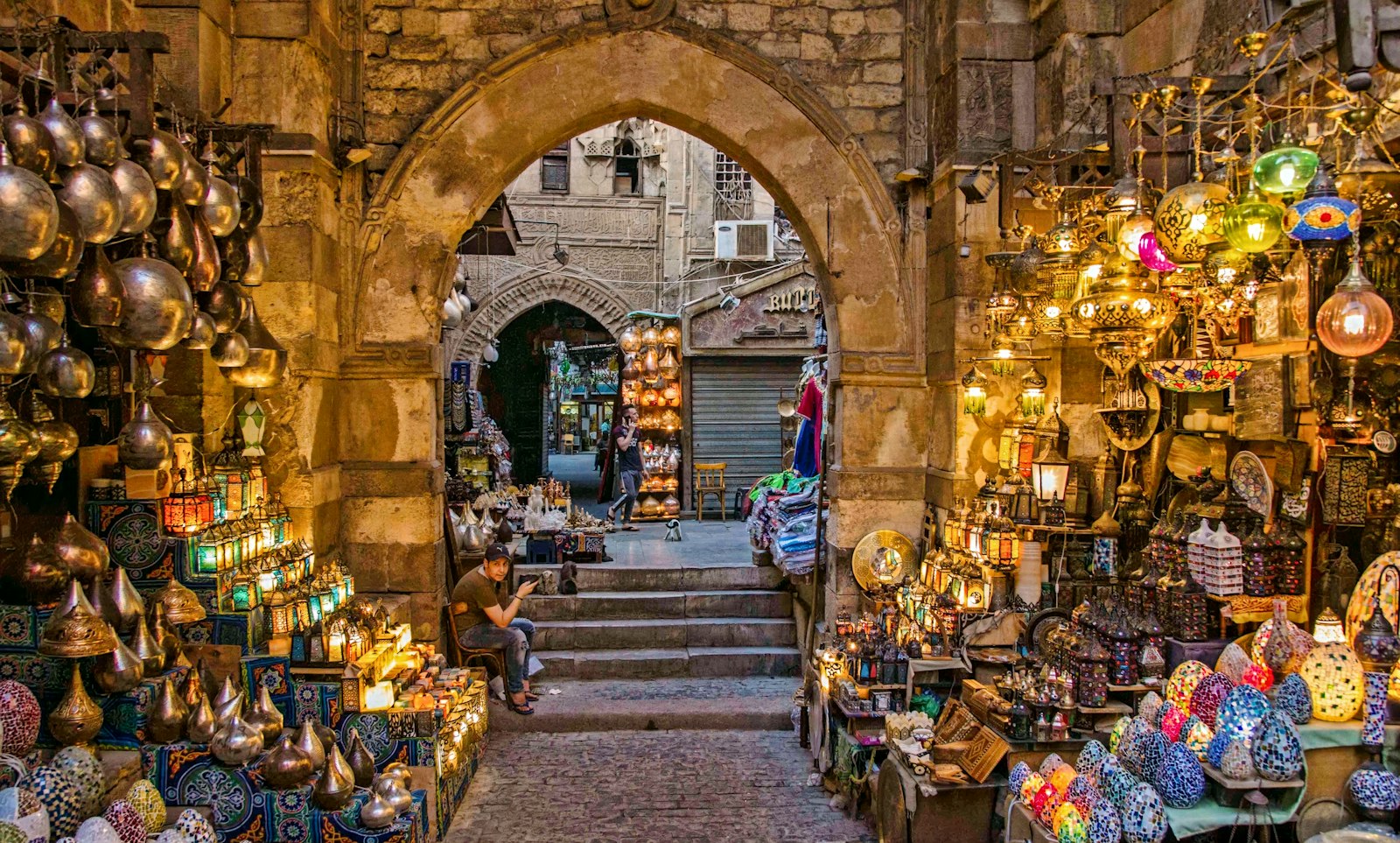 The Khan el-Khalili bazaar in Cairo
