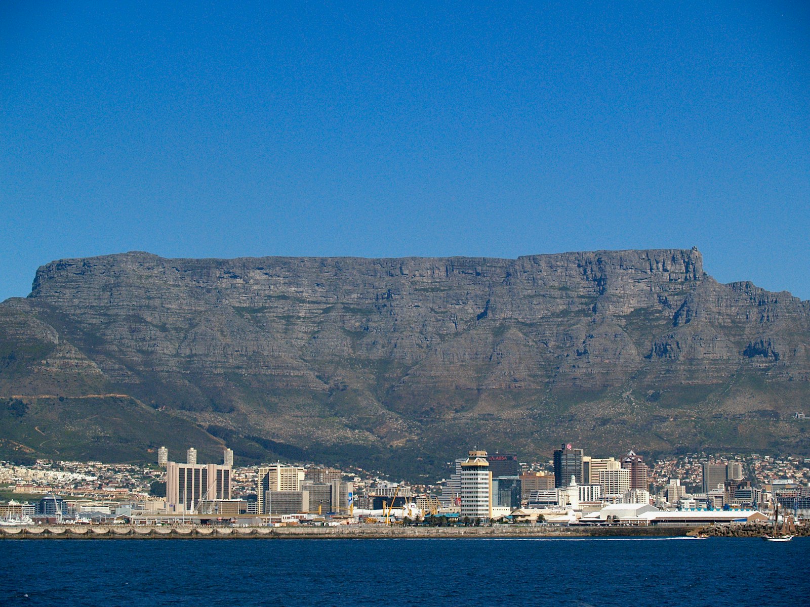 Cape Town with Table Mountain behind it, South Africa