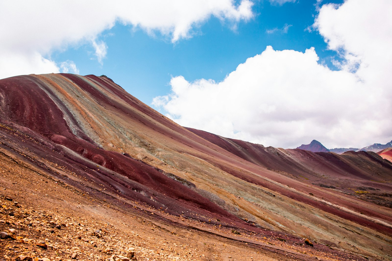 The coloured slopes of Rainbow Mountain near Cusco