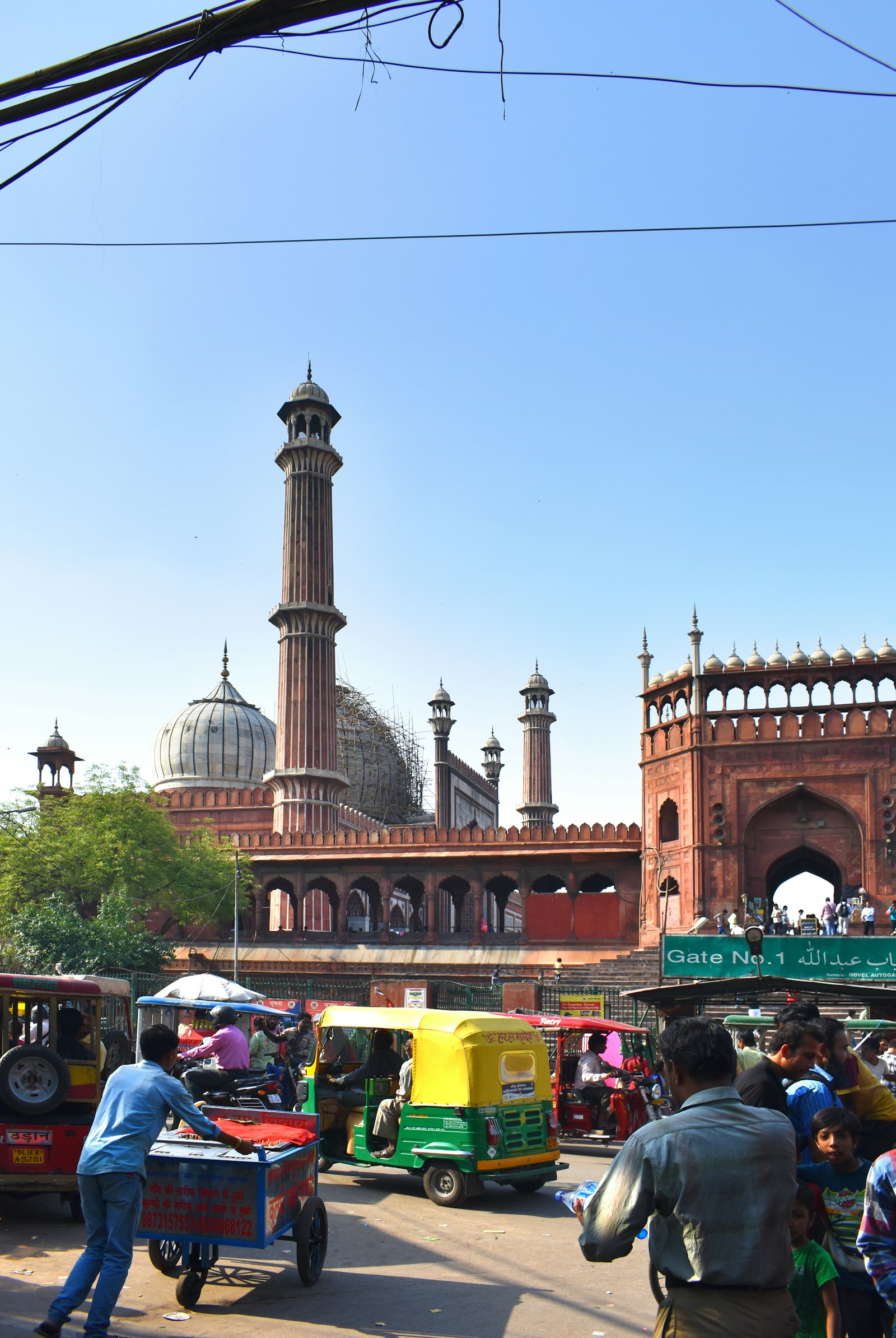 A crowded street in Old Delhi's Chandni Chowk
