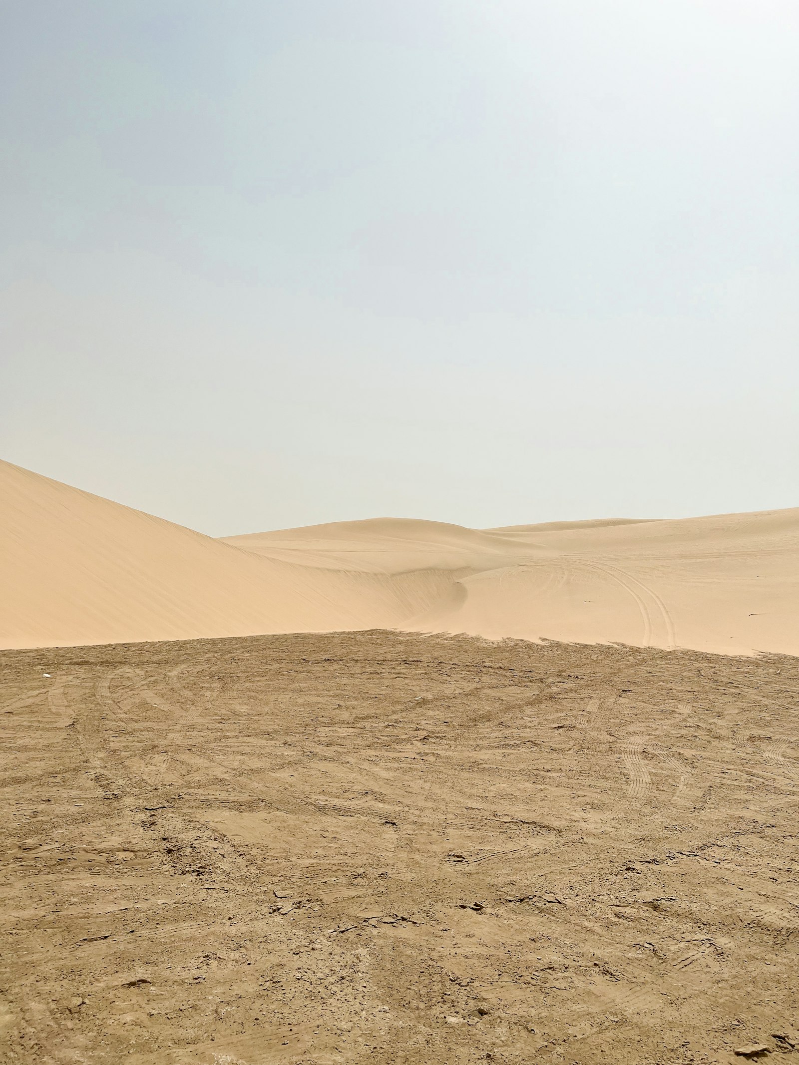 Sand dunes in the desert of Qatar