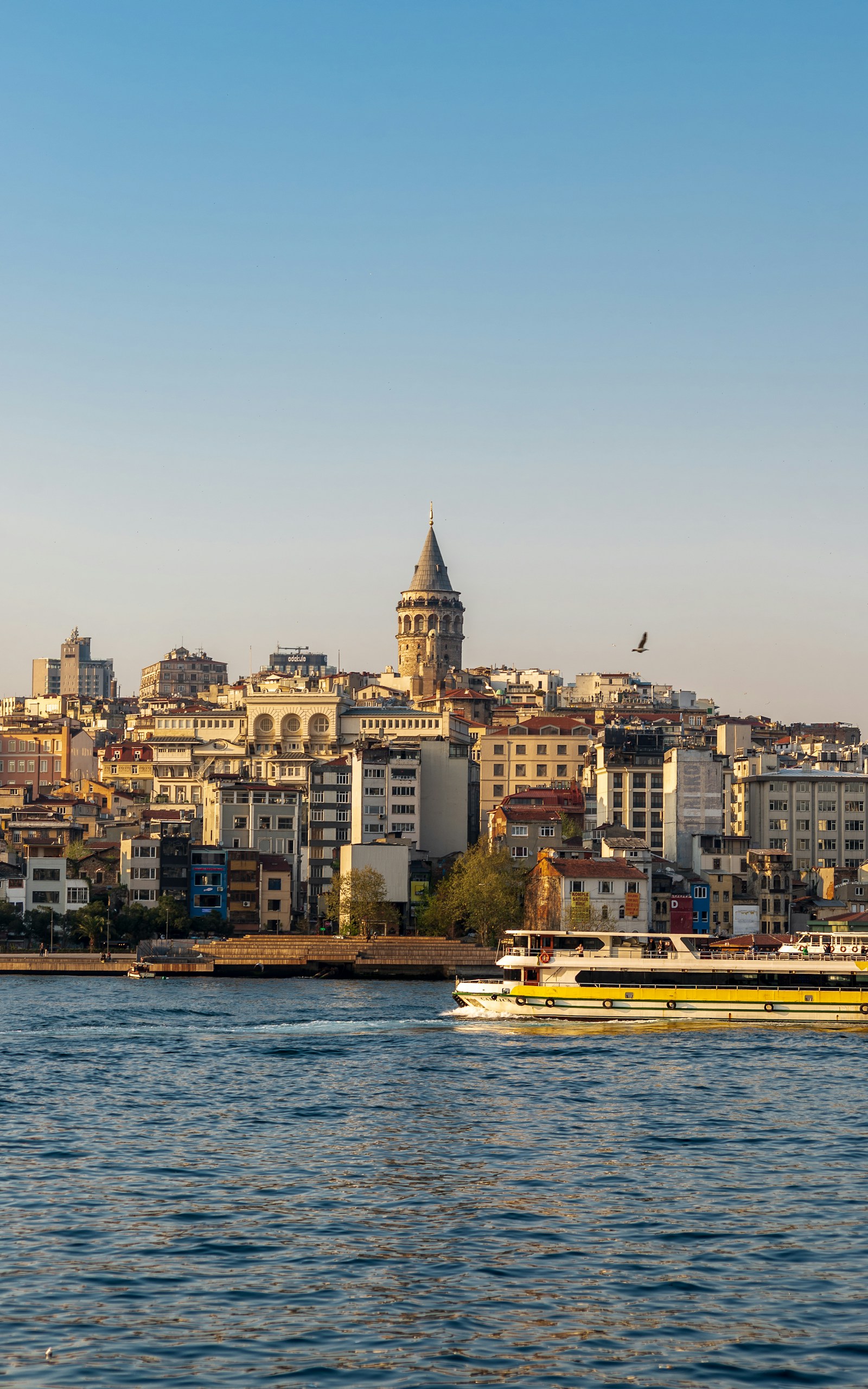 A ferry on the water in Istanbul
