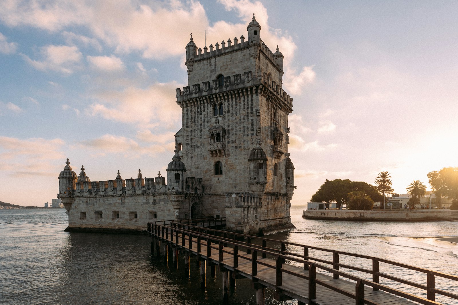 Belem Tower on the river in Lisbon