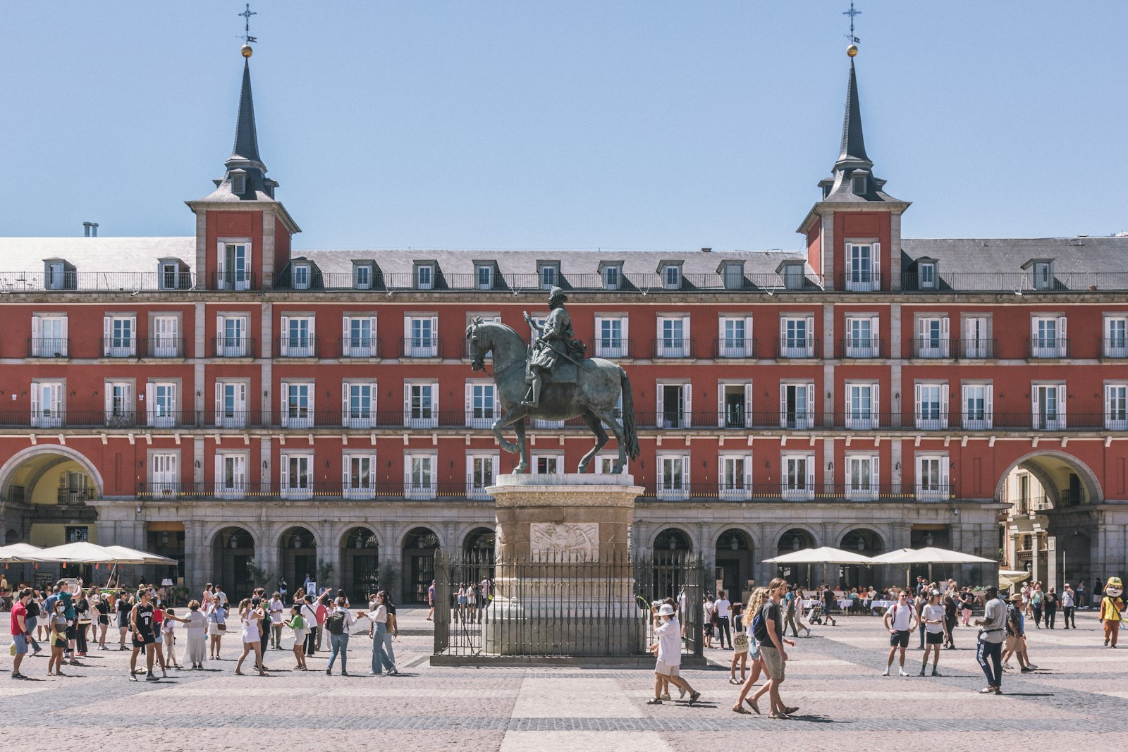The Plaza Mayor in Madrid, Spain