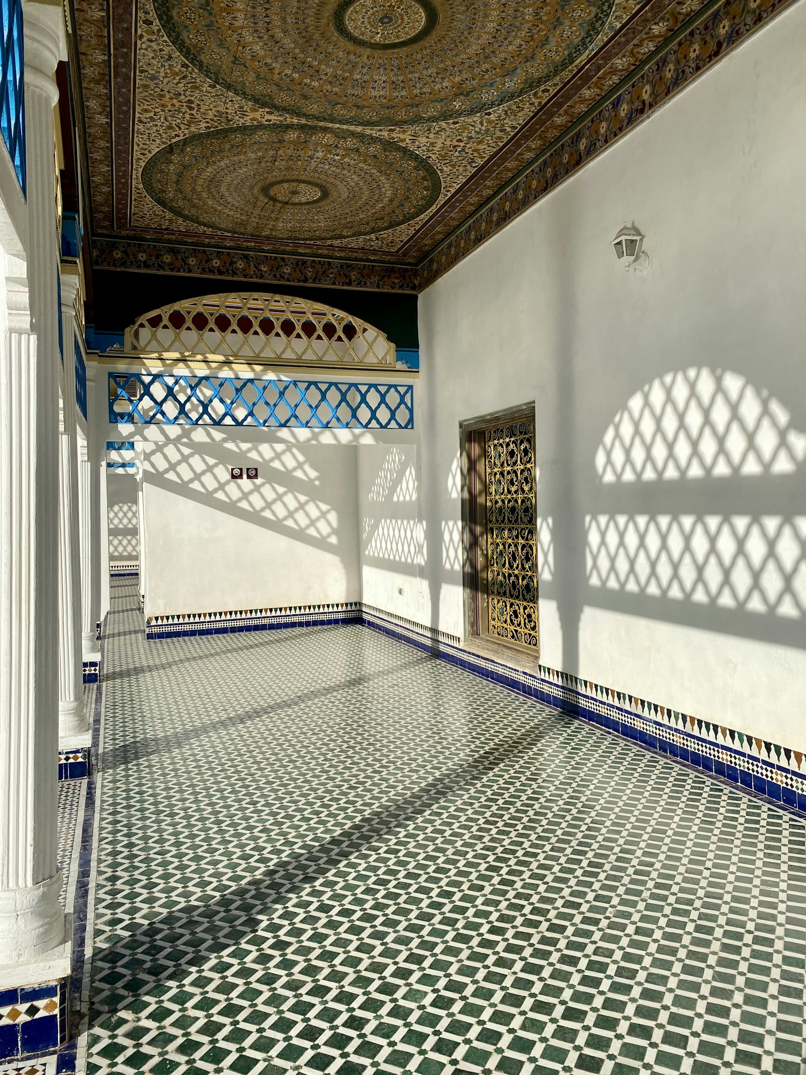 Tiled interior of the Bahia Palace, Marrakech