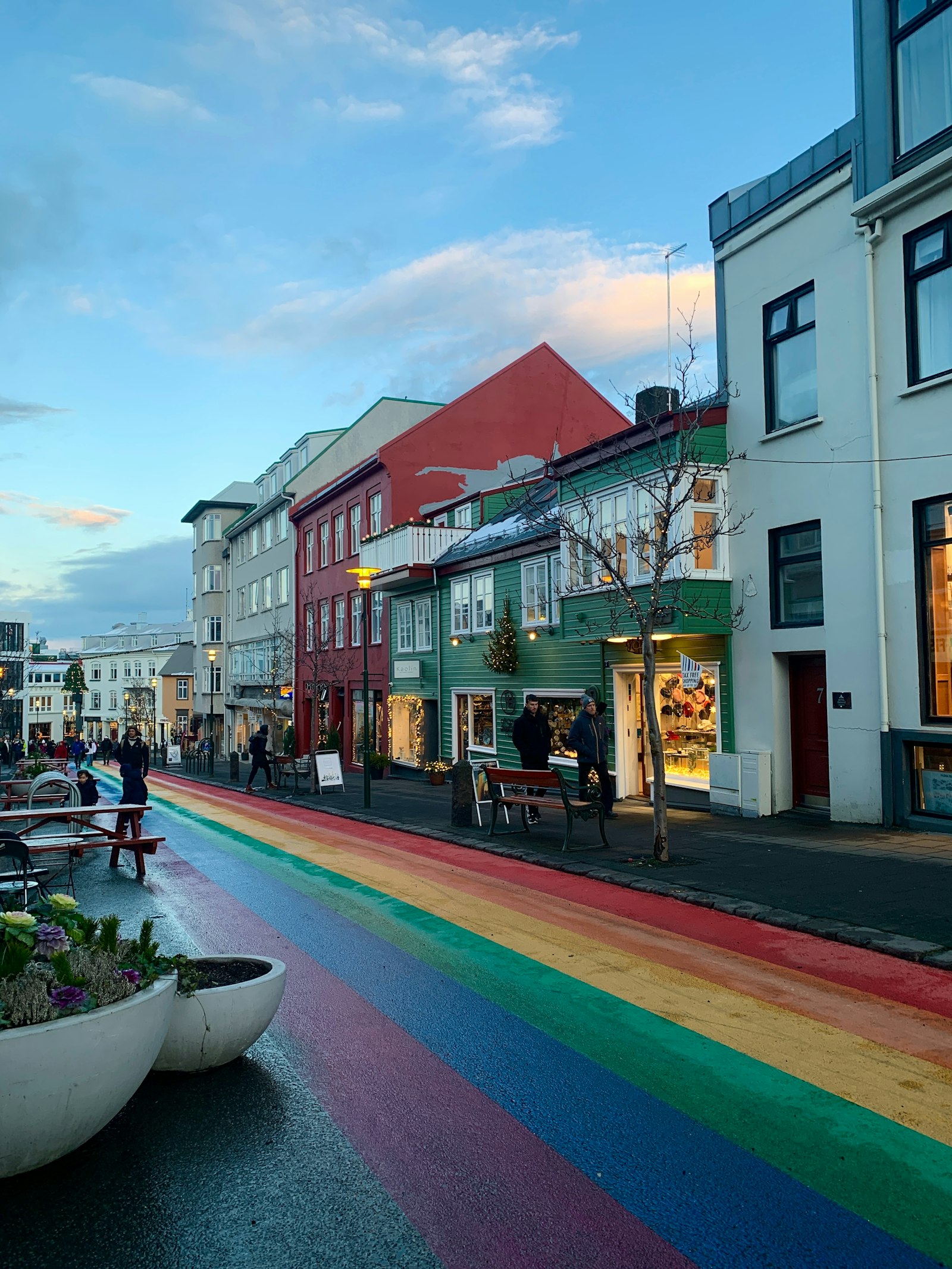 The rainbow street in Reykjavik